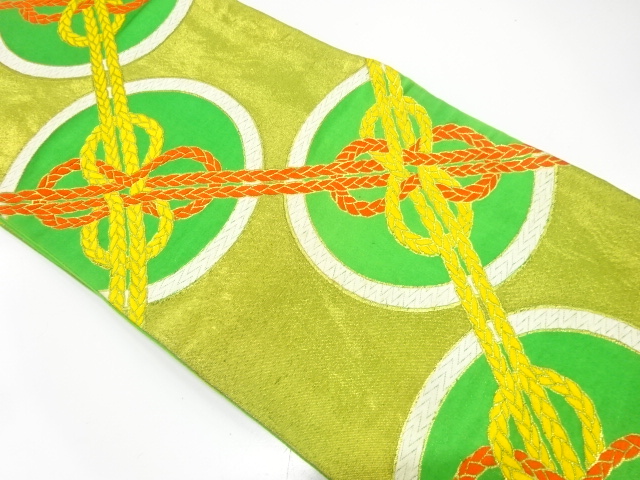 JAPANESE KIMONO / ANTIQUE OBI FOR KIDS / SILK / WOVEN KUMIHIMO CORD PATTERN